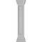 Ekena Millwork 8"W x 48"H Straight Newel Post with Panel, Flat Capital & Base Trim (Installation kit included) NWL08X48SPF0B0 - alternate 2
